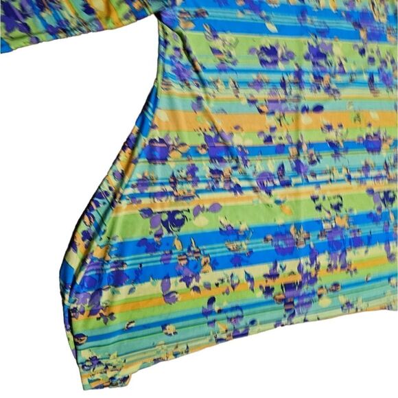 Women's Flirty Pink Floral Dress 1X - Picture 3 of 4